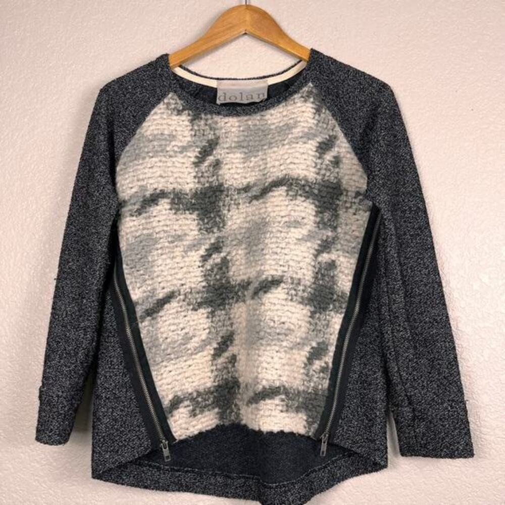 Dolan Anthropologie Womens Sweater XS Wool Mohair Blend‎ Houndstooth Apres Ski